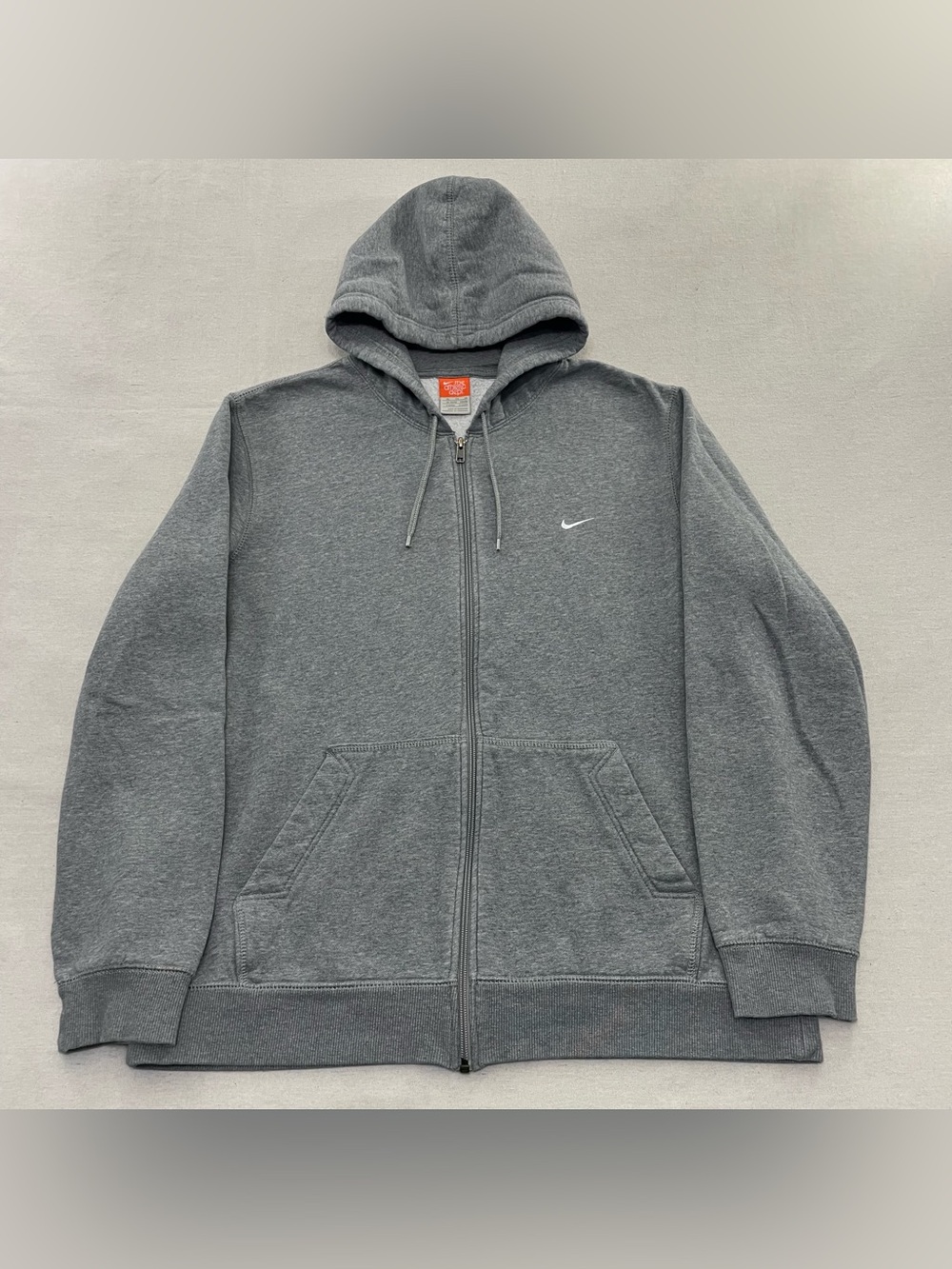 Nike Athletic Dept Men's XL Gray Full Zip Hoodie Sweatshirt 341573-063 GYM Y2K